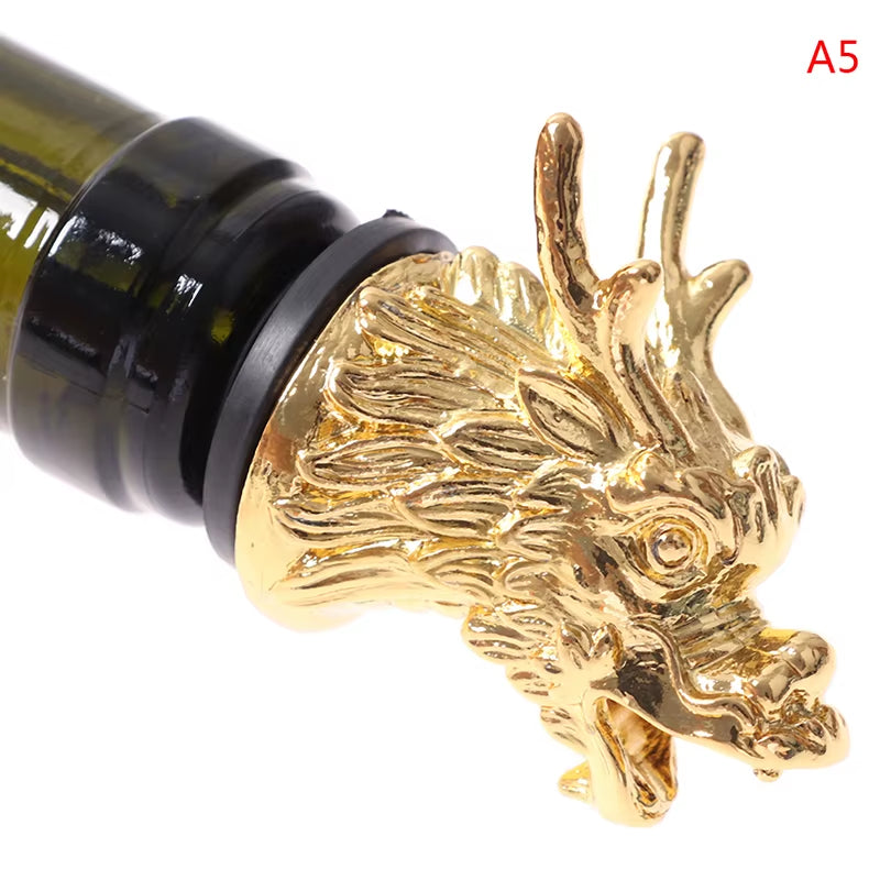 1Pc Zinc Alloy Animals Head Wine Pourer Wine Bottle Stoppers Wine Aerators Gift Home Wine Stopper