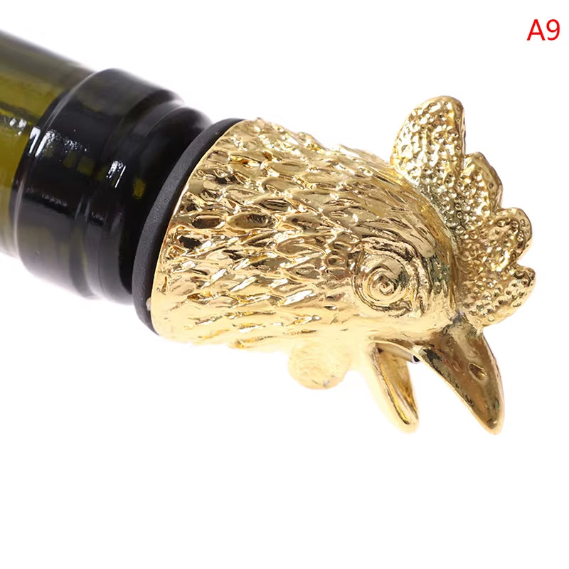 1Pc Zinc Alloy Animals Head Wine Pourer Wine Bottle Stoppers Wine Aerators Gift Home Wine Stopper