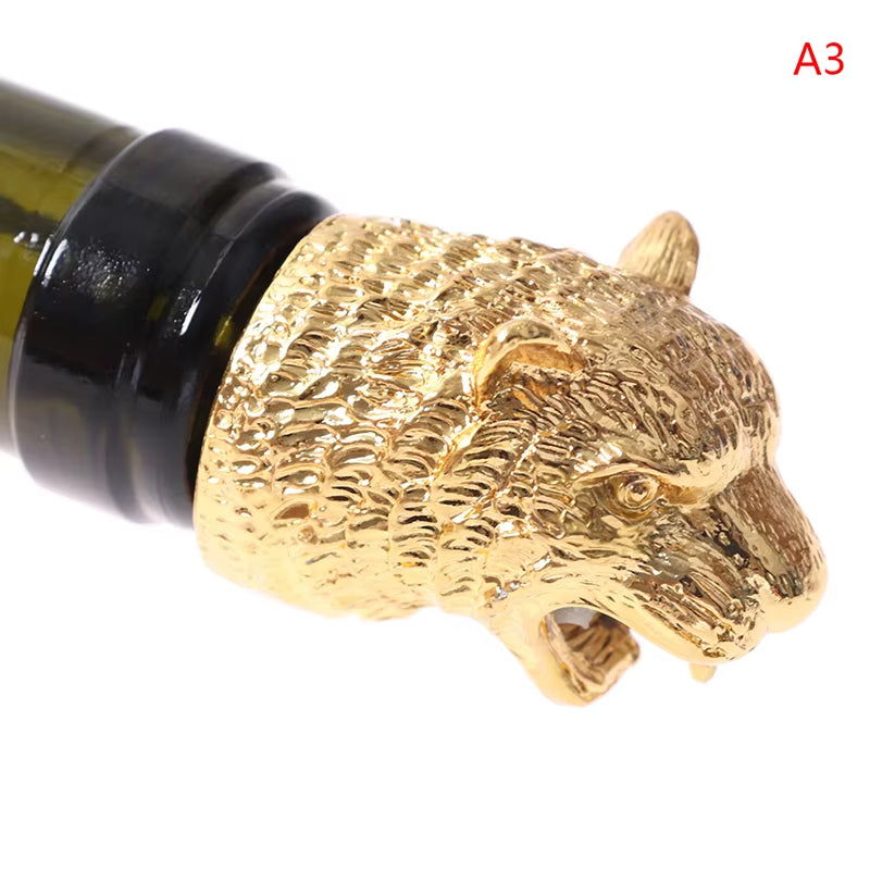 1Pc Zinc Alloy Animals Head Wine Pourer Wine Bottle Stoppers Wine Aerators Gift Home Wine Stopper