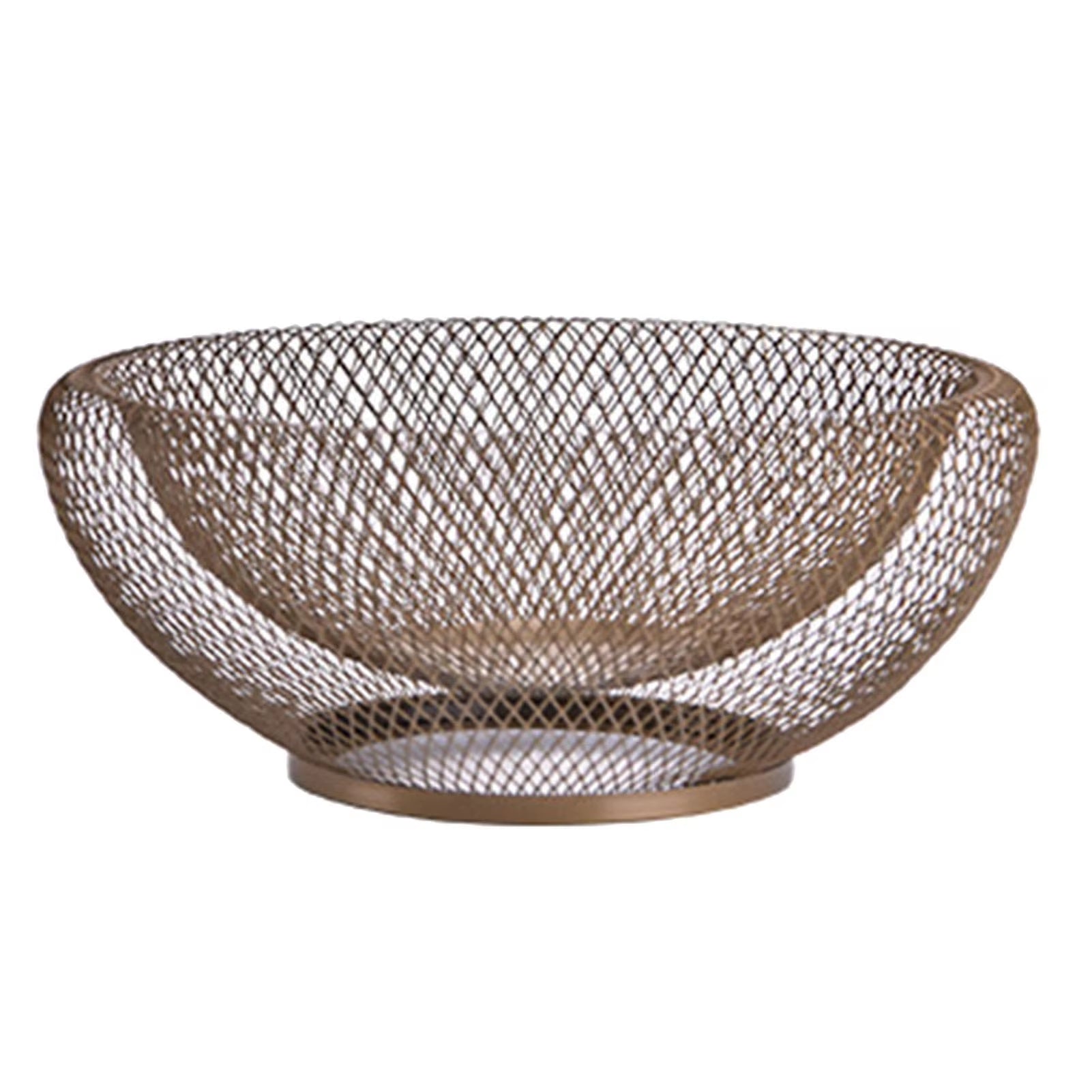 1Piece Fruit Bowl Basketsimple Style Geometric Fruit Vegetable Wire Basket Metal Bowl Kitchen Storage Desktop Metal Fruit Bowl