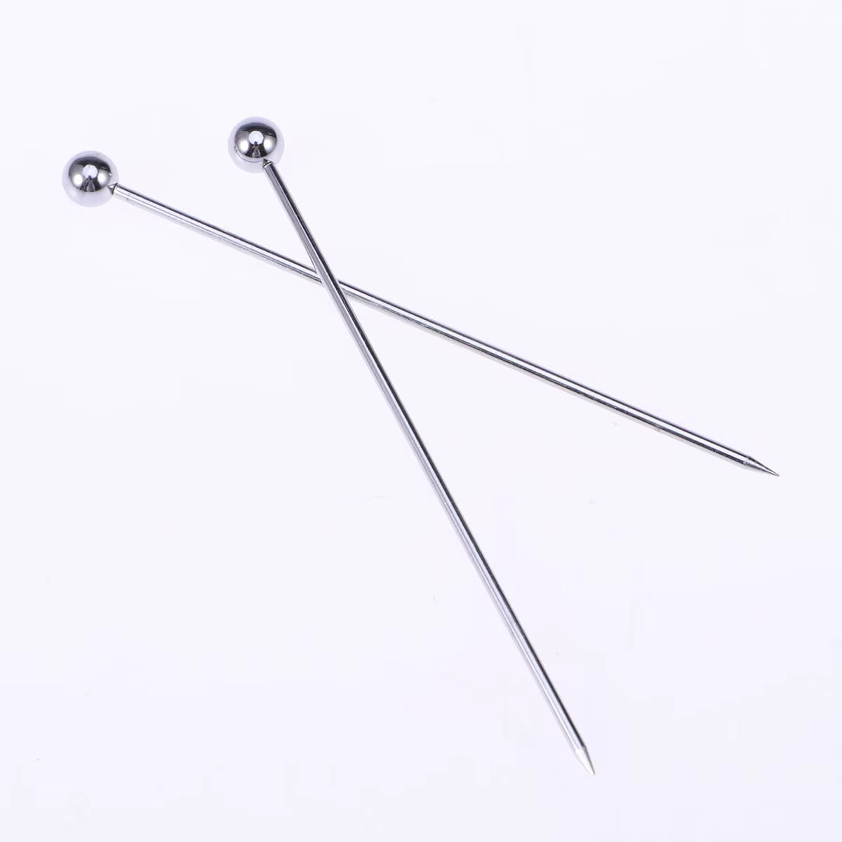 12PCS Cocktail Picks Stainless Sticks Stainless Steel Cocktail Skewers Cocktail Picks Stainless Stick Cocktail Picks Stainless